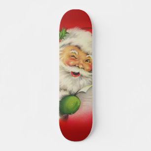 Vintage Santa Claus Christmas Skateboard
