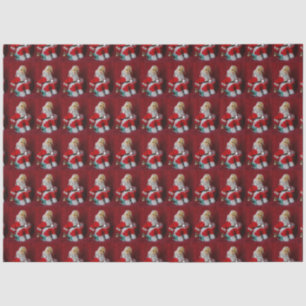 Vintage Santa Claus Christmas Toy Tissue Paper