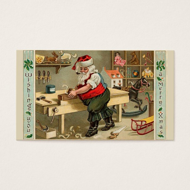 Vintage Santa Claus Christmas Workshop (Front)