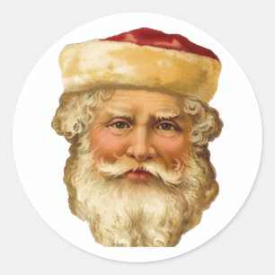 VINTAGE Santa Claus Classic Round Sticker