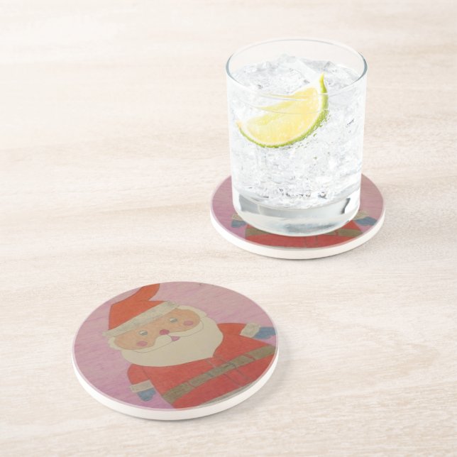 Vintage Santa Claus Coaster (Side)