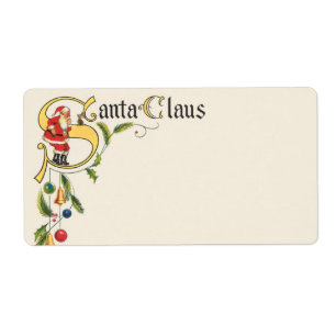 Vintage Santa Claus, Decorative Christmas Border