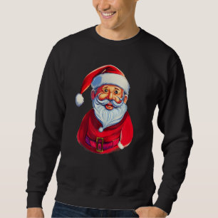 Vintage Santa Claus Face Christmas Kids Boys Girl  Sweatshirt