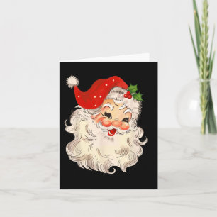 Vintage Santa Claus Face Christmas Xmas Santa Cla Card
