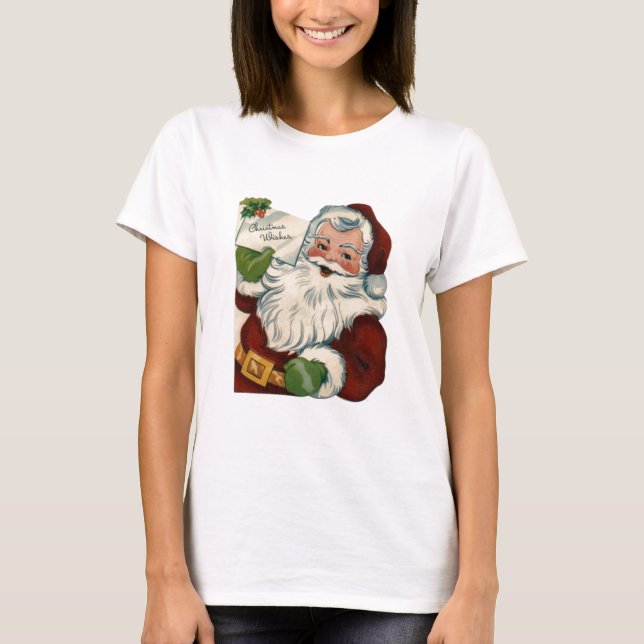 Vintage Santa Claus Face Gifts T-Shirt (Front)