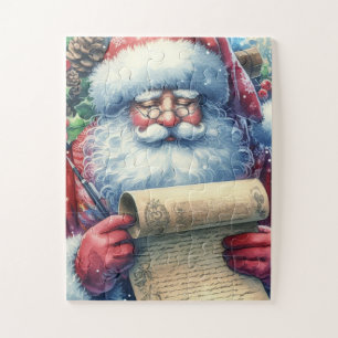 Vintage Santa Claus Family Fun   Jigsaw Puzzle