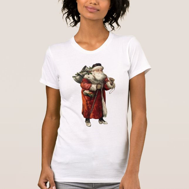 Vintage SANTA CLAUS Father Christmas Fashion T-Shirt (Front)