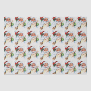 Vintage Santa Claus Father Christmas Tissue Paper