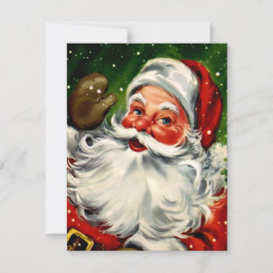 Vintage Santa Claus Flat Card
