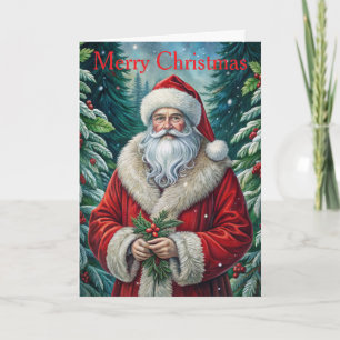 Vintage Santa Claus Holiday Card
