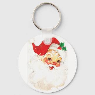Vintage Santa Claus Illustration Key Ring