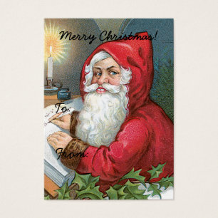 Vintage Santa Claus Image Gift Tag