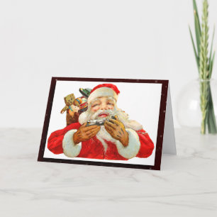 Vintage Santa Claus Image Greeting Card