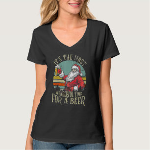 Vintage Santa Claus It's The Most Wonderful Time F T-Shirt