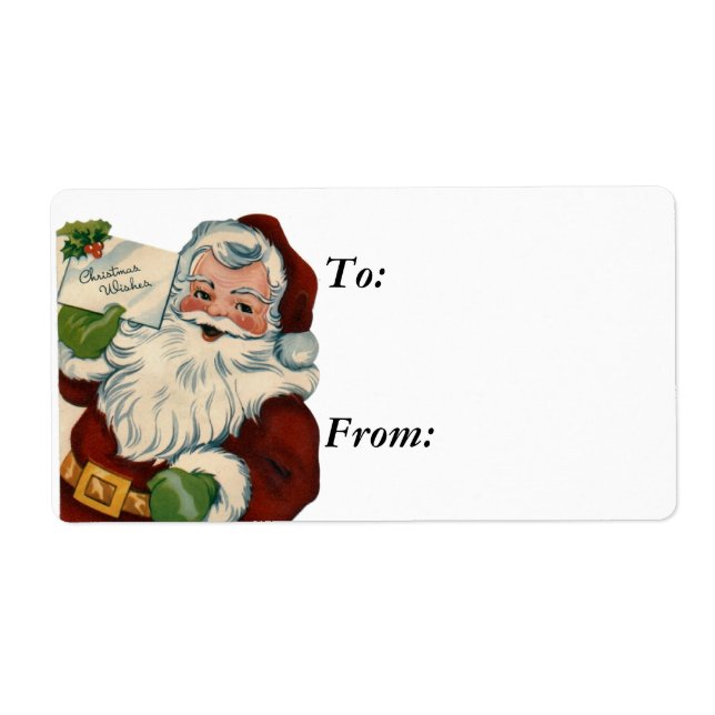 Vintage Santa Claus Labels (Front)