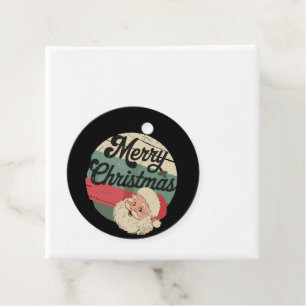 Vintage Santa Claus Merry Christmas Face Old  Favour Tags