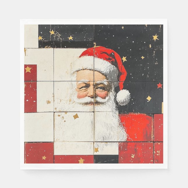Vintage Santa Claus Napkin (Front)