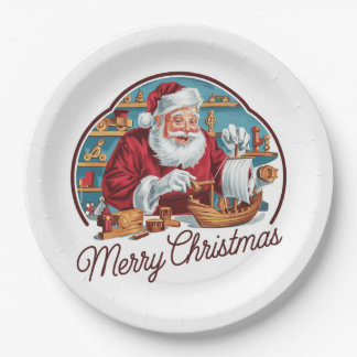 Vintage Santa Claus Paper Plate