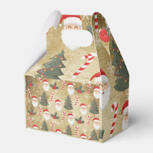 Vintage Santa Claus Pattern Favour Box