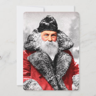 Vintage Santa Claus Photo Holiday Card
