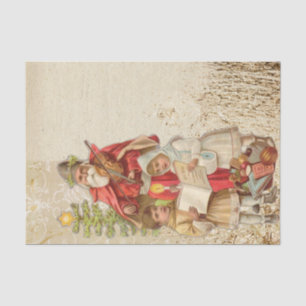 Vintage Santa Claus Playing the Violin Tissue Paper