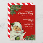 Vintage Santa Claus Red Christmas Invitations<br><div class="desc">Vintage Santa Claus Red Christmas Invitations</div>