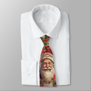 Vintage Santa Claus Saint Nicholas Christmas Tie