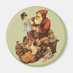 Vintage Santa Claus St. Nickn Art Print Magnet