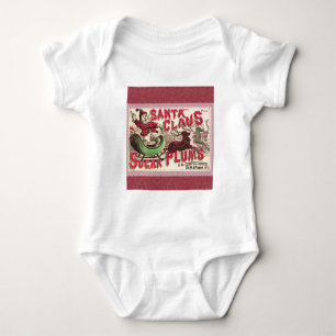 Vintage Santa Claus Sugar Plums Ad Antique Candy Baby Bodysuit