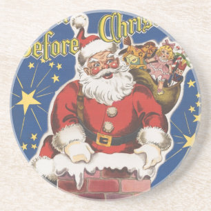 Vintage Santa Claus, Twas Night Before Christmas Coaster