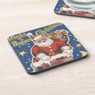 Vintage Santa Claus, Twas Night Before Christmas Coaster