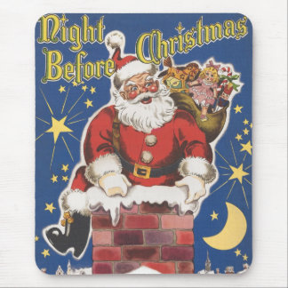Vintage Santa Claus, Twas Night Before Christmas Mouse Pad