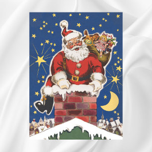 Vintage Santa Claus, Twas Night Before Christmas Poster