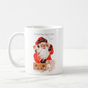 Vintage Santa Claus With Ham Radio Coffee Mug