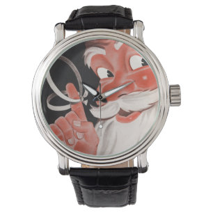 Vintage Santa Claus with Reminder String on Finger Watch