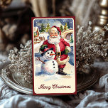 Vintage Santa Claus with snowman Christmas Tissue Paper<br><div class="desc">The Vintage Santa Claus with snowman Christmas Tissue Paper collection exudes a classic charm that captures the essence of traditional holiday festivities. Featuring intricate designs of jolly Santas and cheerful snowmen, this collection adds a nostalgic touch to your gift wrapping or crafting projects. Each sheet of tissue paper is adorned...</div>