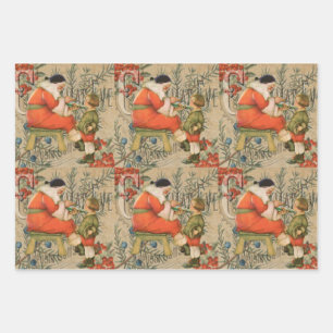 VINTAGE SANTA CLAUS WRAPPING PAPER