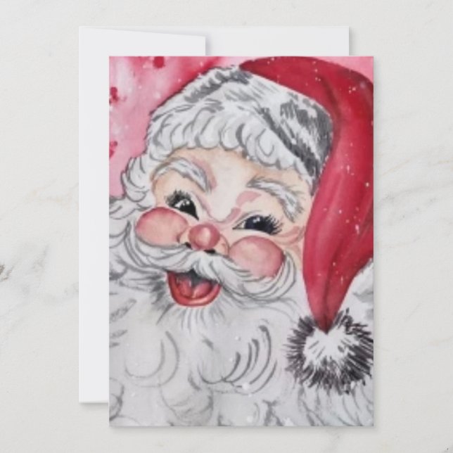 Vintage Santa Clause  Holiday Card (Front)