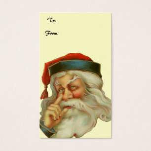 Vintage Santa Clause Present Gift Tag