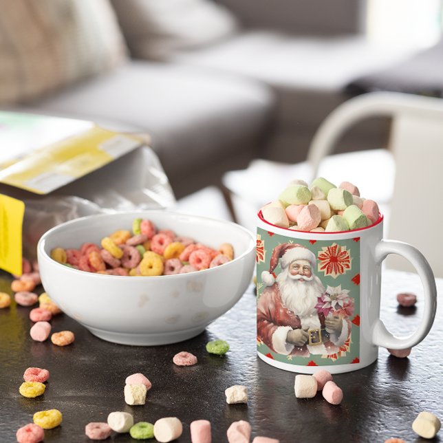 Vintage Santa Clause-themed Christmas Coffee Mug (Creator Uploaded)