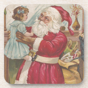 vintage Santa Coaster