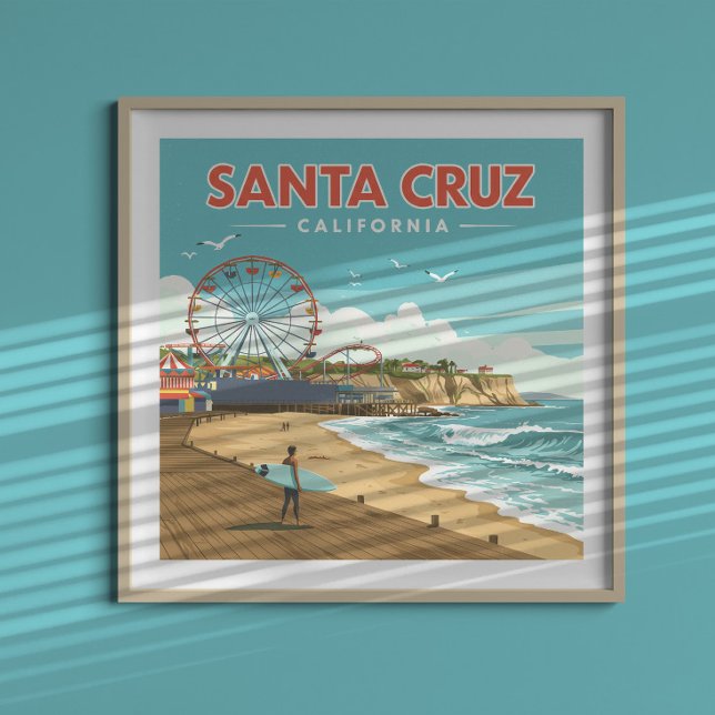 Vintage Santa Cruz California Poster (Creator Uploaded)