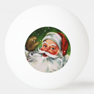 Vintage Santa Face 1 Ping Pong Ball