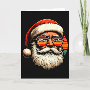 Vintage Santa Face Christmas Sungles Xmas Dad Mom Card