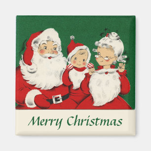 Vintage Santa Family Magnet