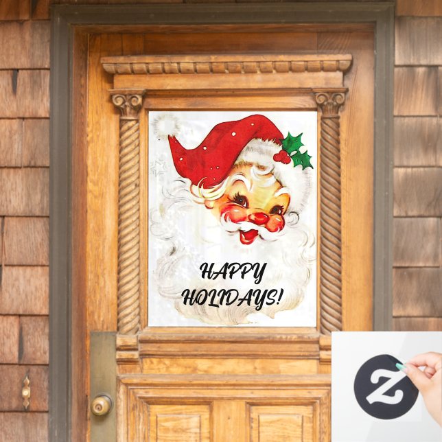 Vintage Santa "Happy Holidays"  (Home Door)