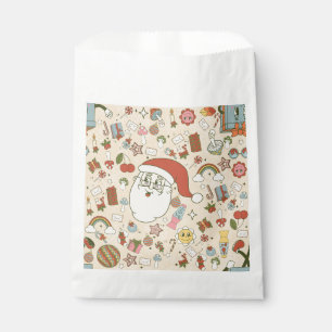 vintage santa hippie groovy christmas favour bags