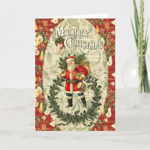 Vintage Santa Holiday Card