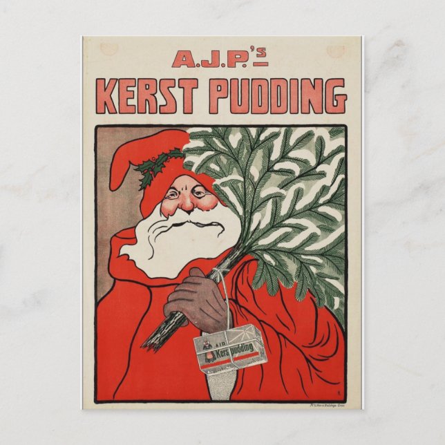 Vintage Santa Holiday Postcard (Front)