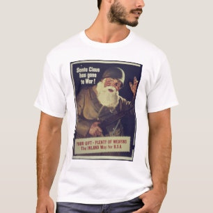 Vintage Santa is Going to War Poster T-Shirt
